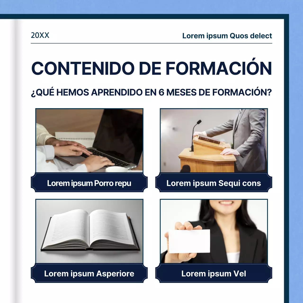 Carta de graduación minimalista con fondo azul claro