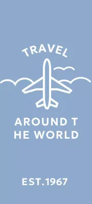 Simple concept travel agency with airplane illustrations