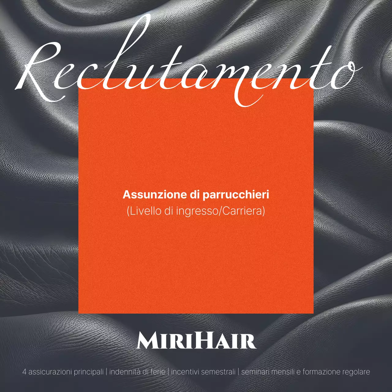 Promuovere lavori di parrucchiere di lusso in rosso e nero