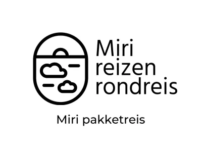 Eenvoudig, strak, geïllustreerd reisbureau-logo
