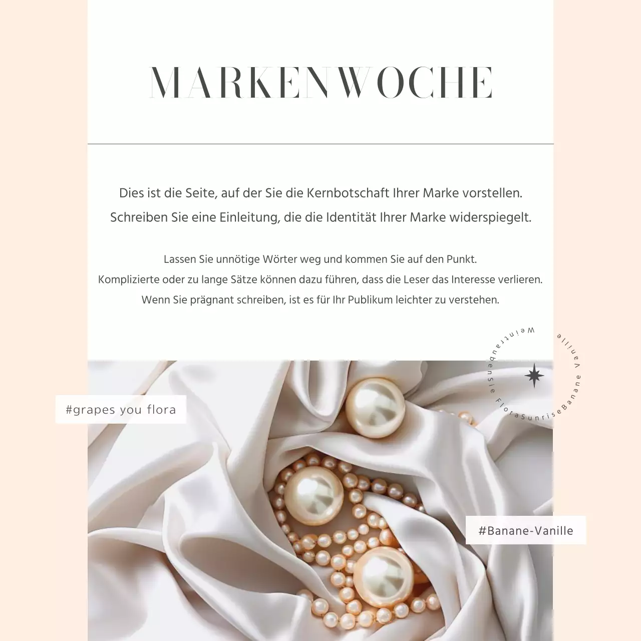 Förderung der minimalistischen Schmuckmarke von Ivory