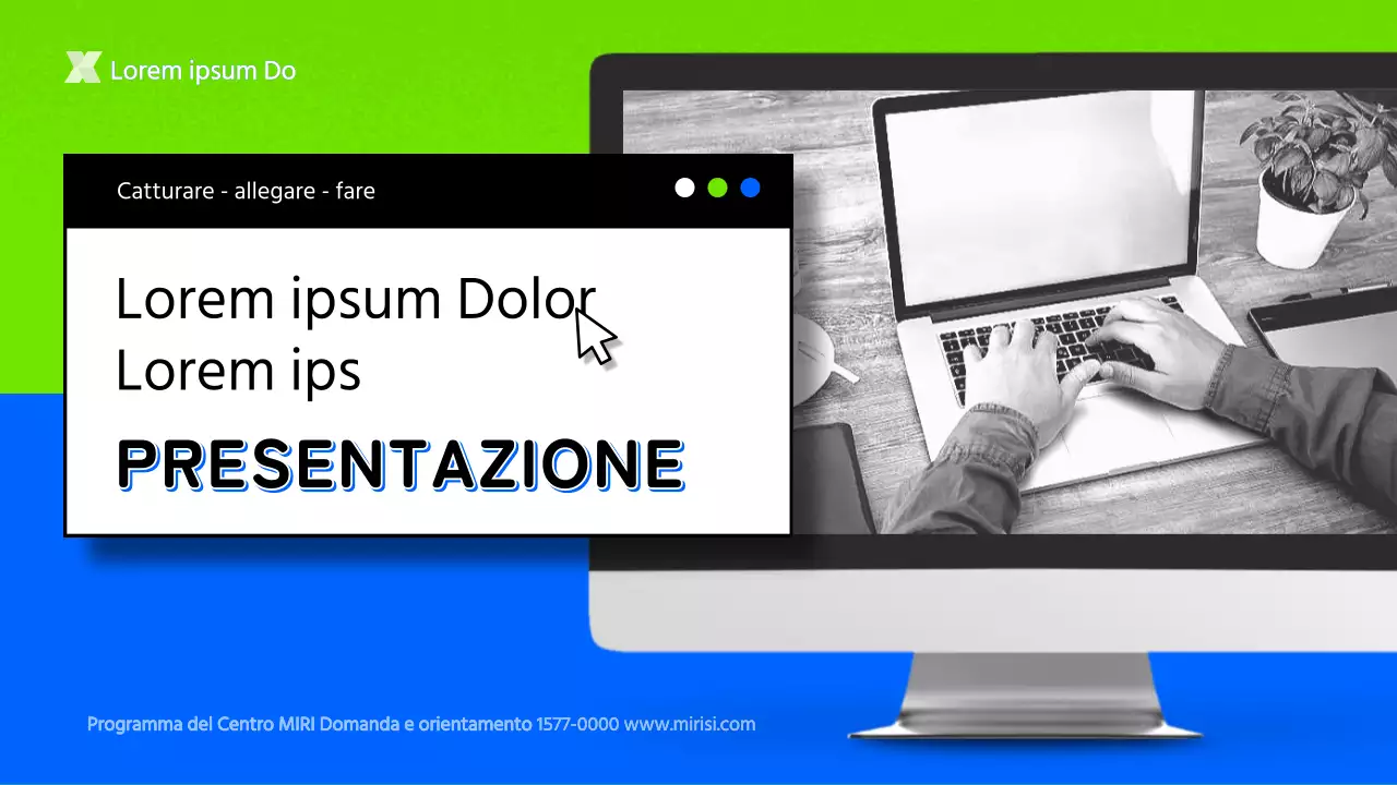 Una pubblicazione incentrata sulla fotografia, con toni di blu e chartreuse