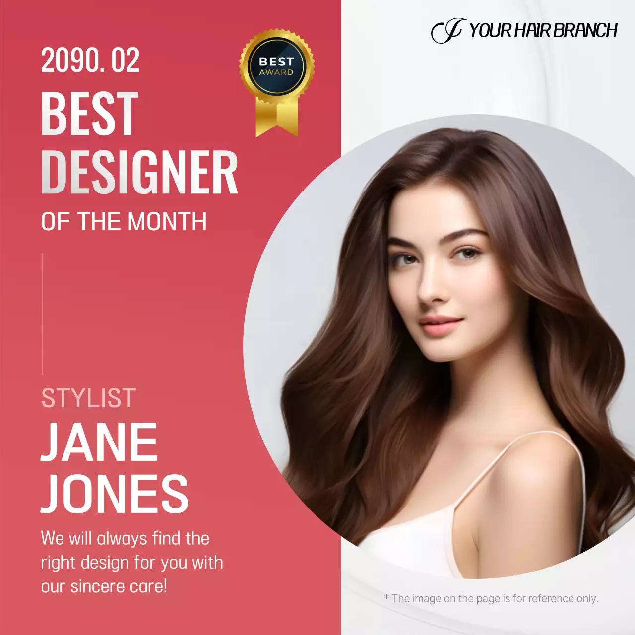 Red Elegant Designer Announcement Social Media Post