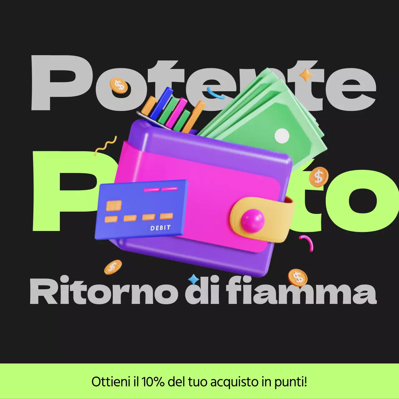 Posta in gioco Cyberpunk punti in nero e verde lime