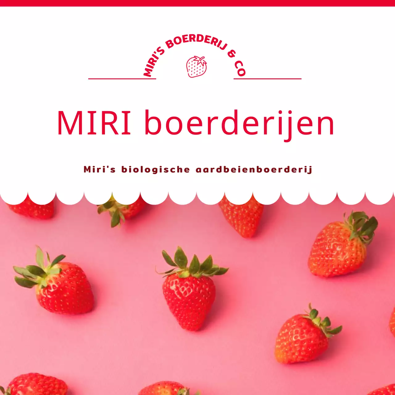 Promoot rode en roze aardbeien