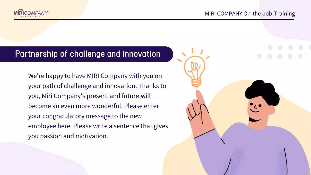 A simple HR training guide in mauve and orange