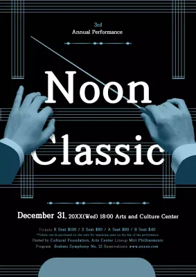 Black Classic Music Event Poster