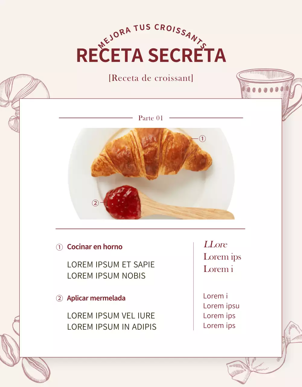 Promueva un evento de pastelería moderno en negro y beige