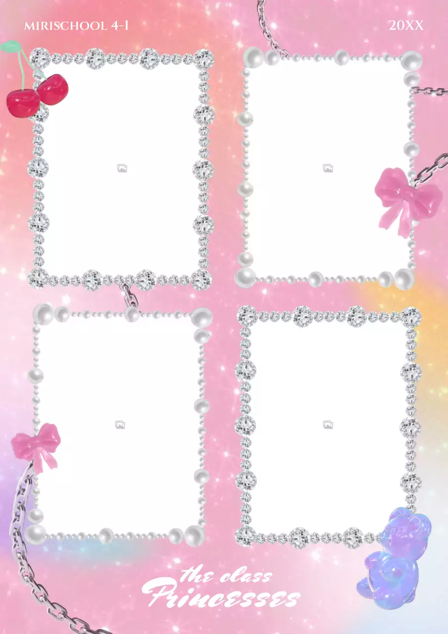 Pink Elegant Princess Layout Poster