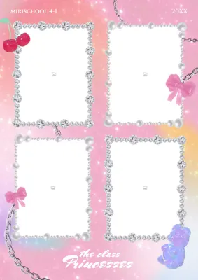 Pink Elegant Princess Layout Poster