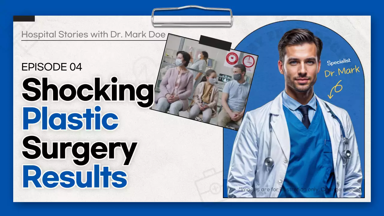 블루 모던 수술 프로모션 유튜브 썸네일