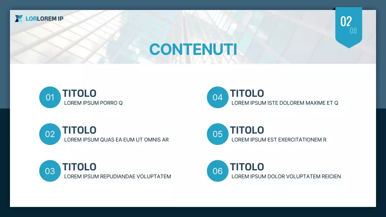 Semplice presentazione aziendale in menta e blu navy