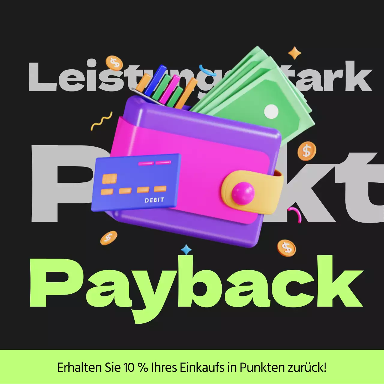 Cyberpunk points payback post in schwarz und lindgrün