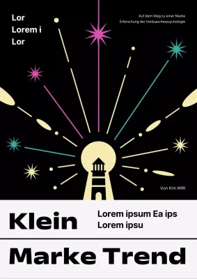 Kleines Marken-Trendcover mit knalligem Schwarz und Gelb