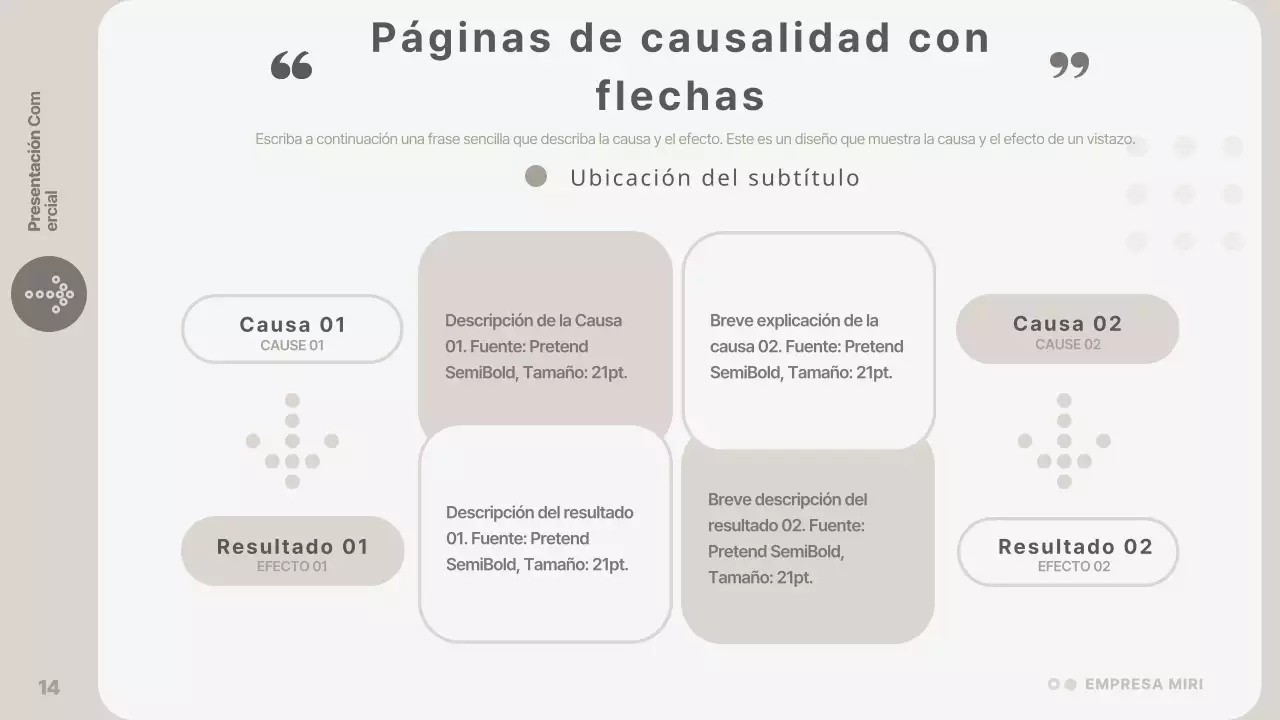 Una presentación de empresa sencilla y de color beige