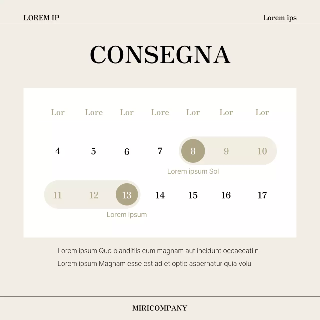 Un semplice brief di marca in beige