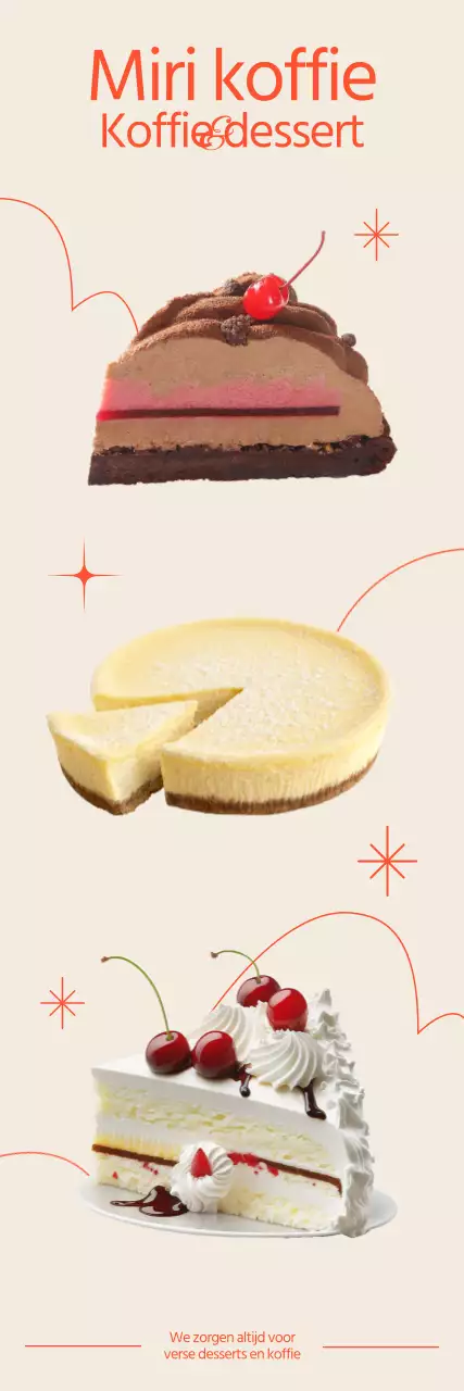 Café dessertdrankjes met sinaasappelaccenten promoten