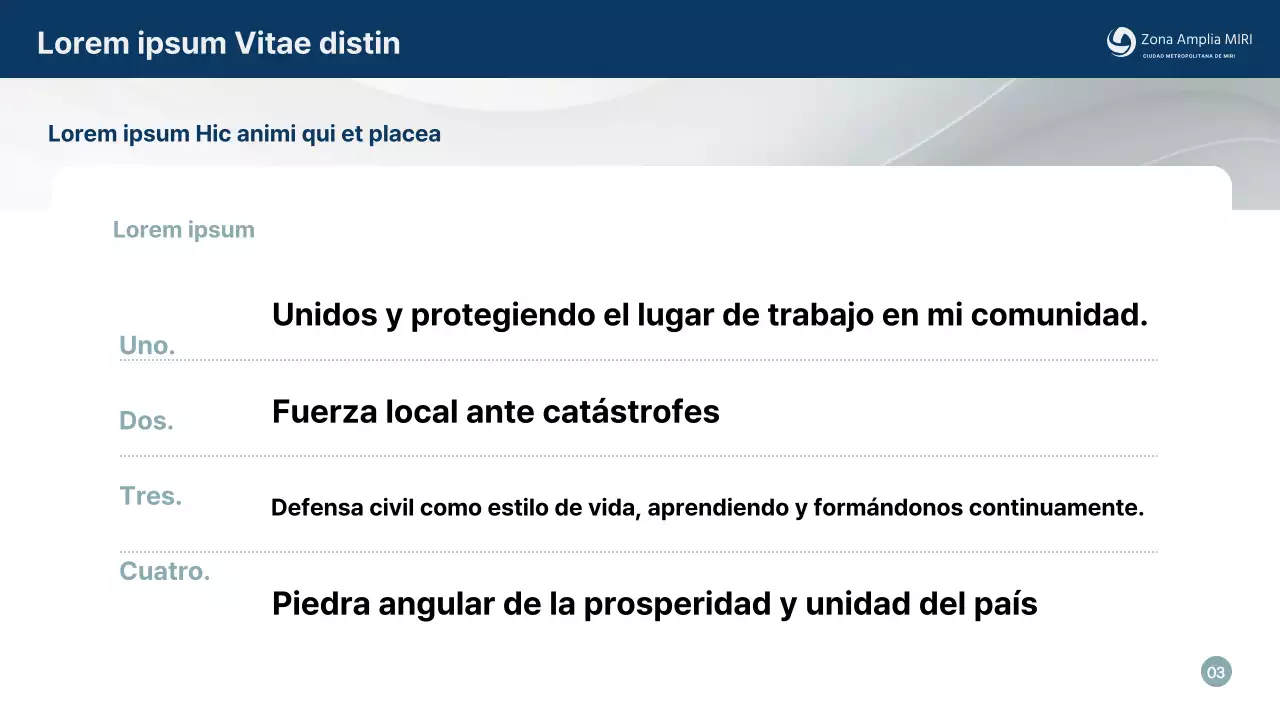 Entrenamiento de defensa civil sencillo y azul marino