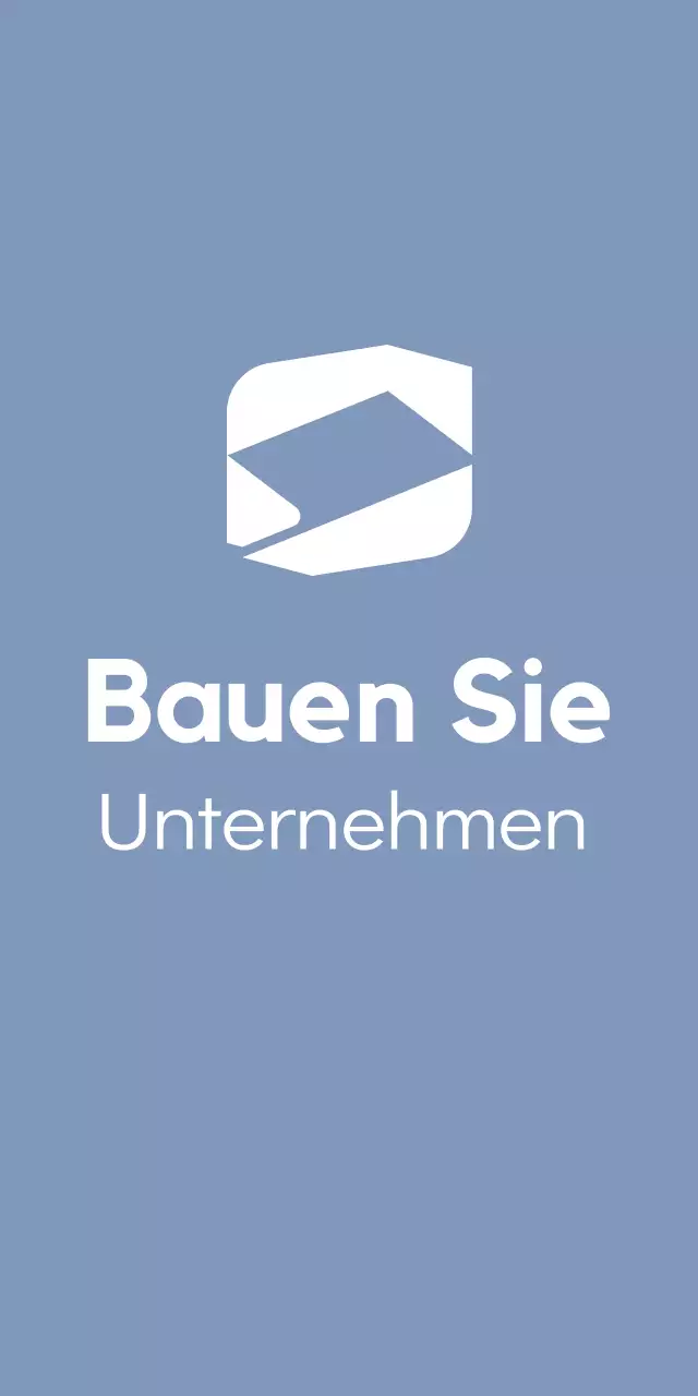 Firmenlogo mit einfachen, geometrischen Formen in Weiß
