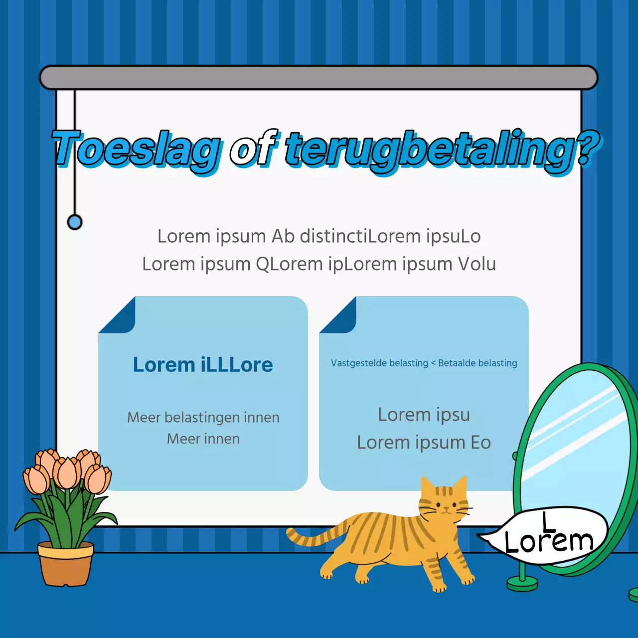 Marineblauw en wit boekhouden in een notendop