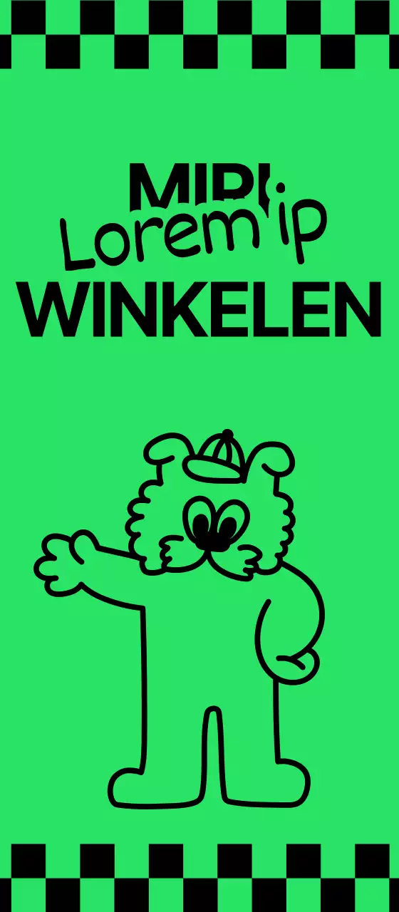 Een kledingwinkel met damborden en popfiguren