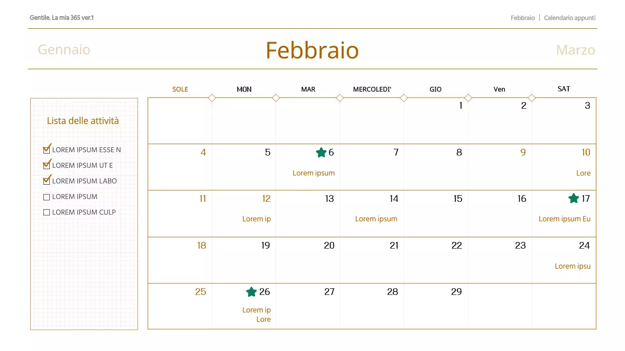 Un calendario GoodNote di tendenza in bianco e grigio