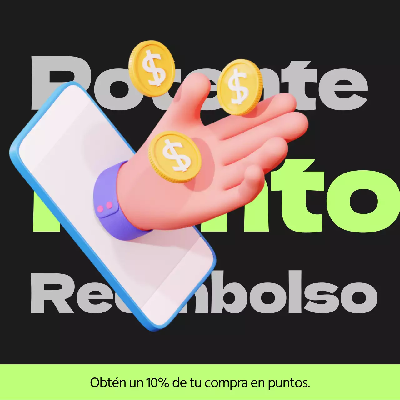 Cyberpunk points payback post en negro y verde lima