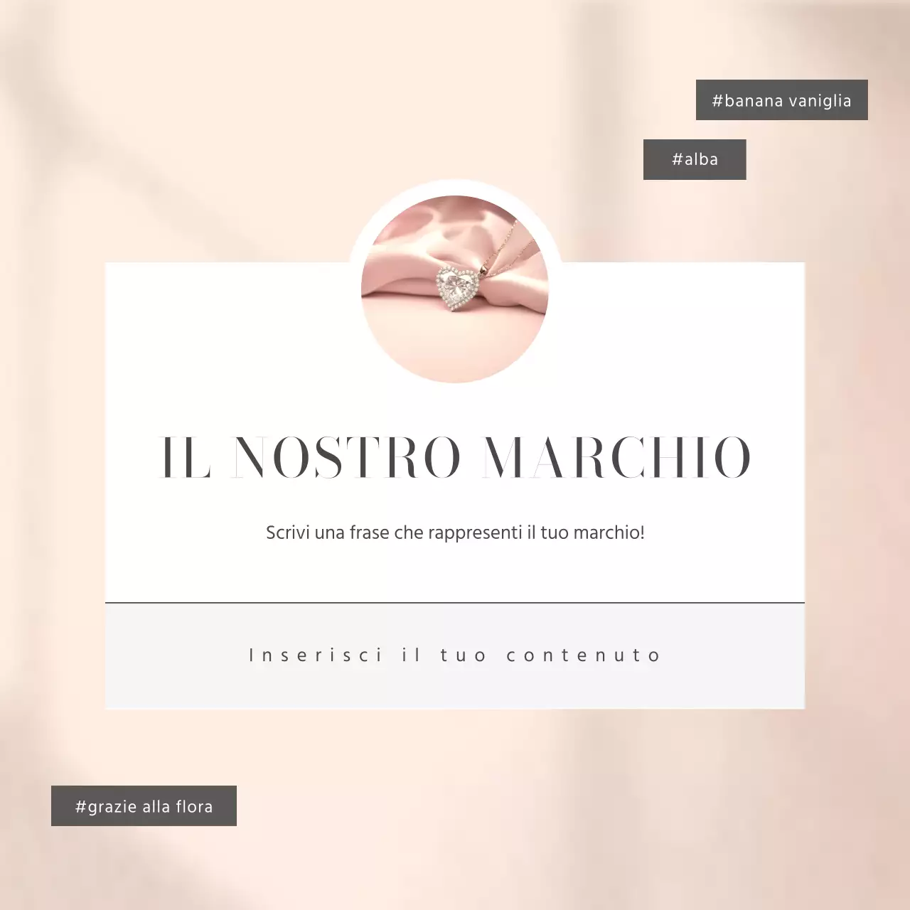 Promozione del marchio di gioielli minimalisti Ivory