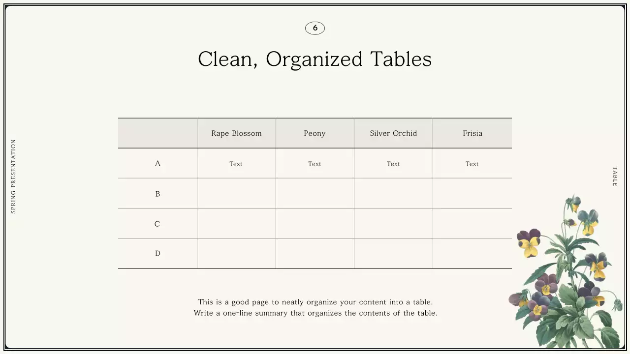 Beige Elegant Flower Presentation