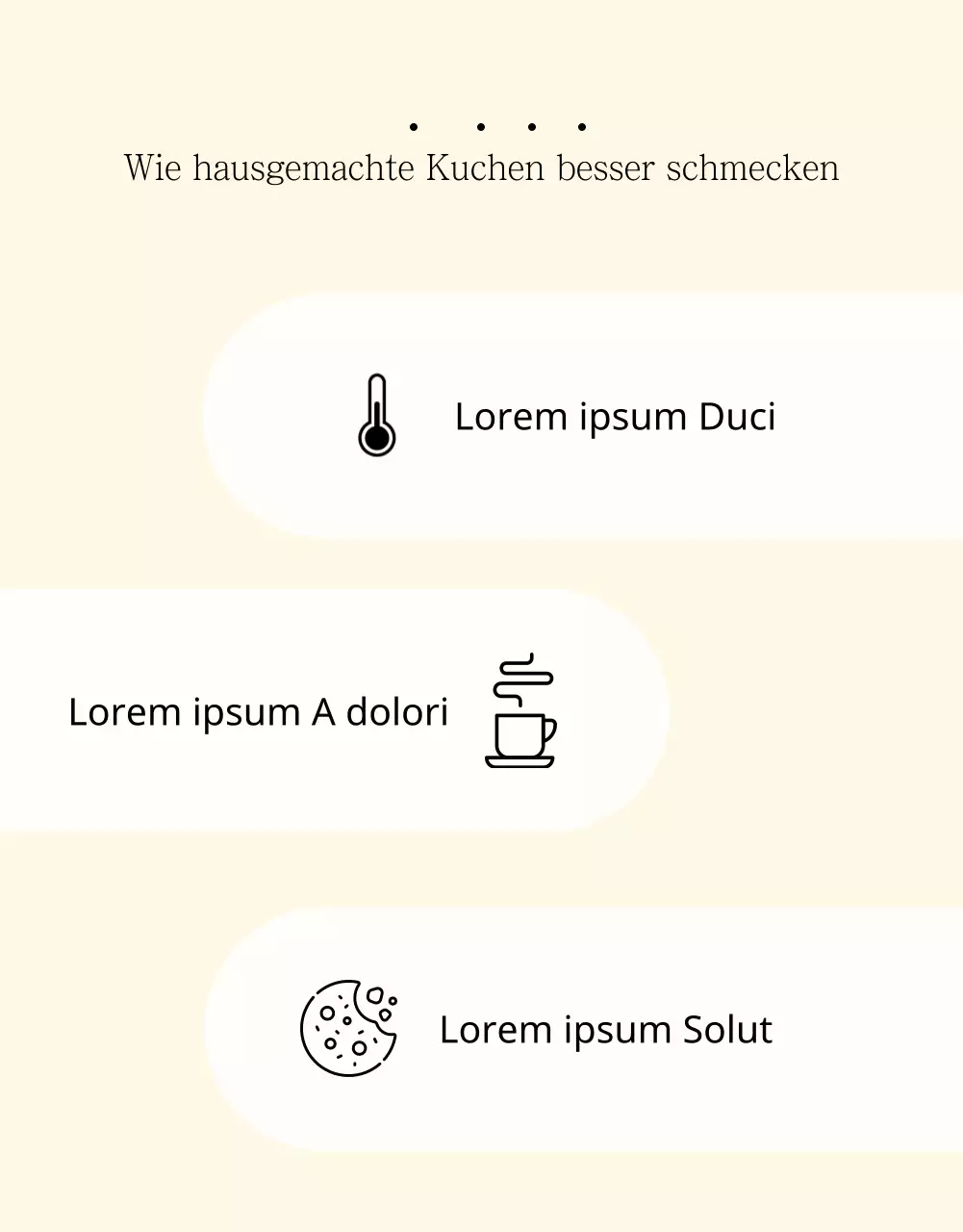 Ankündigung des Verkaufs einer einfachen beige-elfenbeinfarbenen Torte