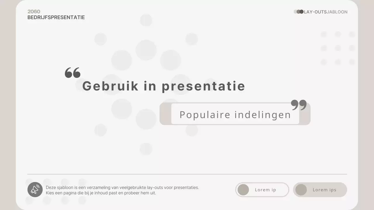 Een eenvoudige, beige bedrijfspresentatie