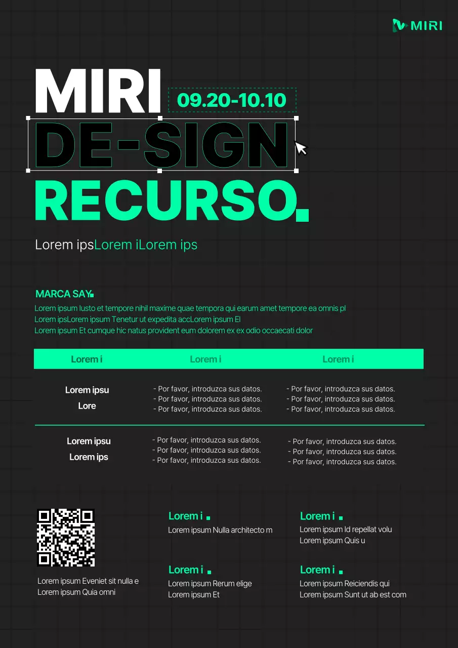 Negro y verde, sencillo anuncio de trabajo de equipo de diseño de marca