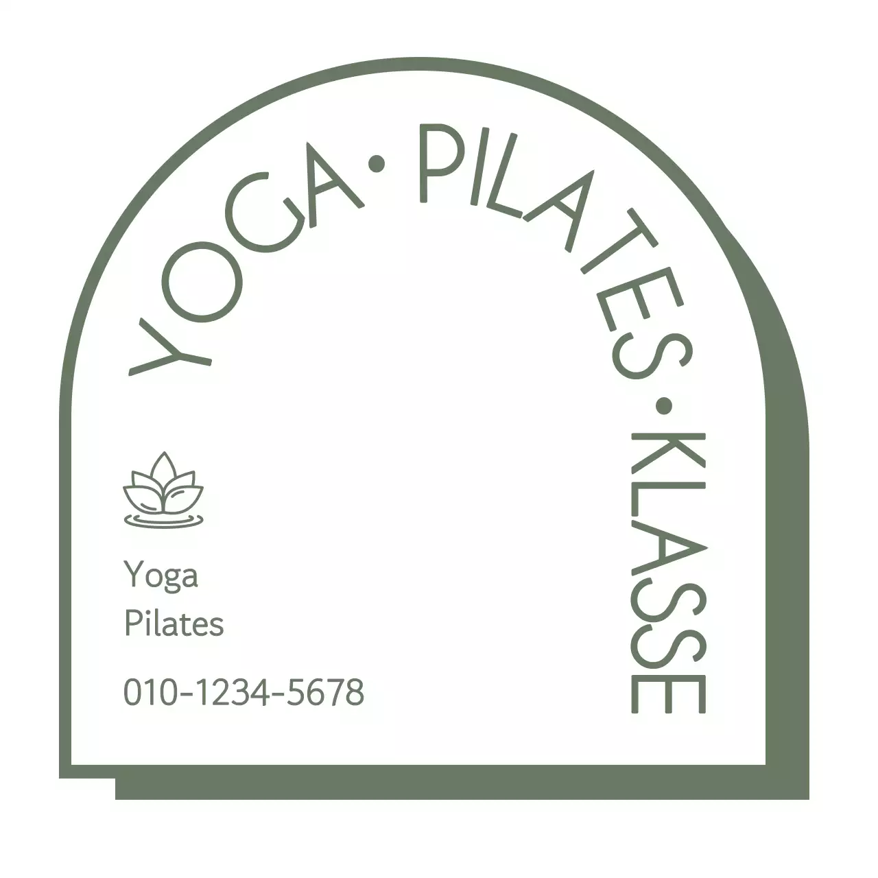 Eine saubere Yogastunde in Khaki