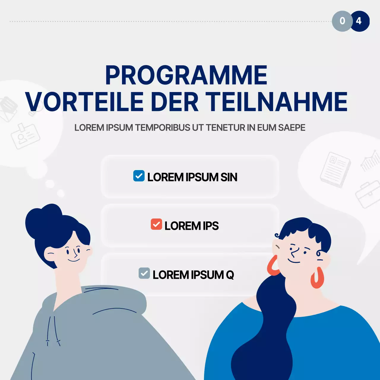 Über das Programm zur Förderung der Beschäftigung von Frauen in der roten und blauen Einfachen Karriere