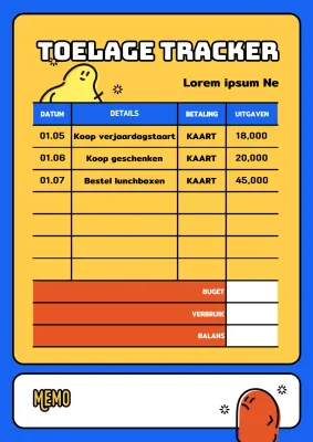 Schattige gele en blauwe zakgeld notitieblokjes