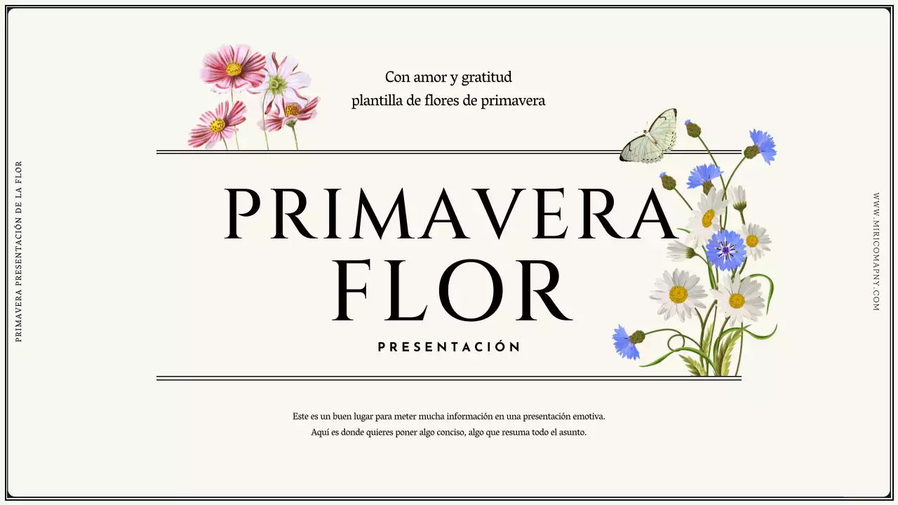 Propuesta de flores primaverales vintage en diseño marfil