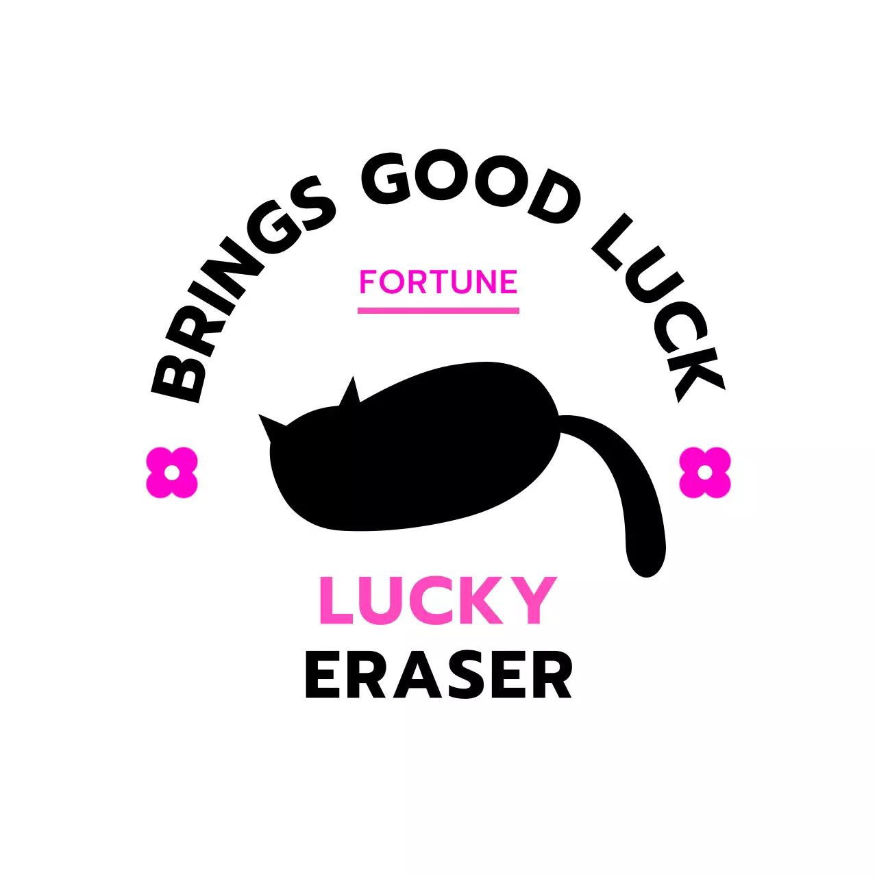 寝転んでいる猫がいる丸い文房具デザイン