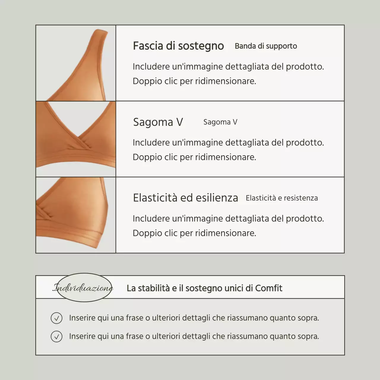 Pubblicità di biancheria intima semplice in bianco e chartreuse
