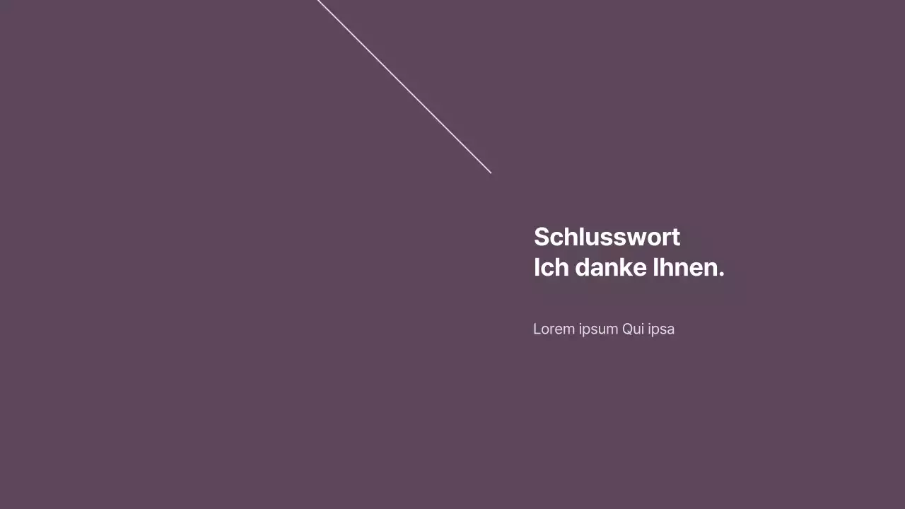 Erläuterung des minimalistischen Layouts in Lila