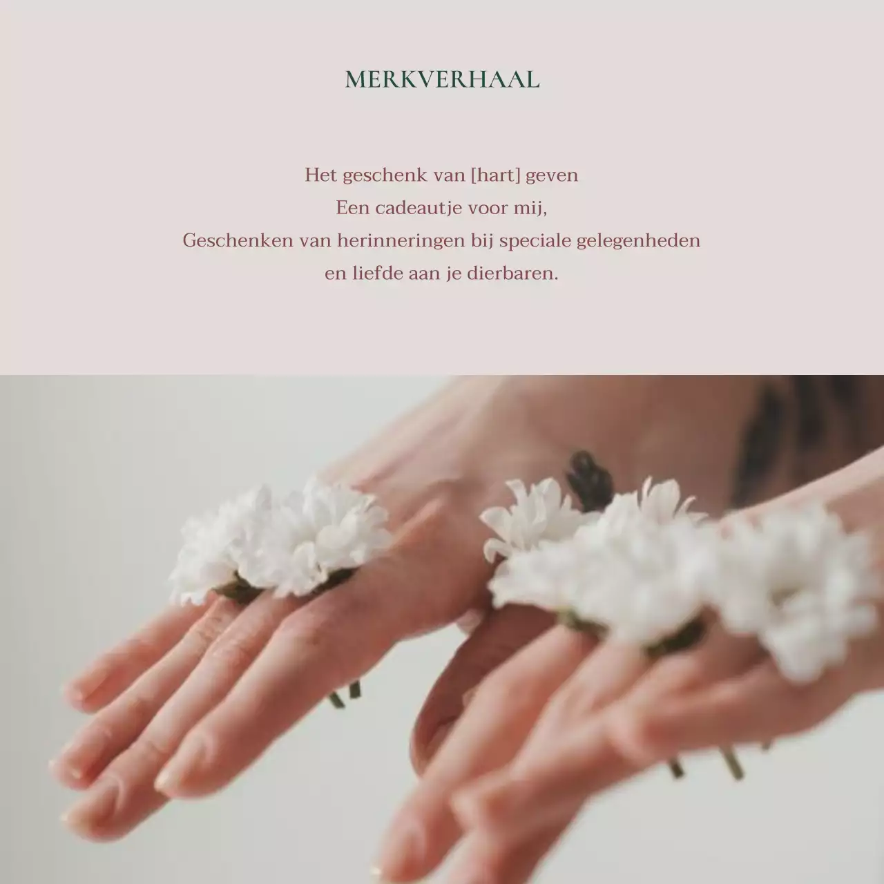 Een advertentie voor een lookbook met trendy sieraden in roze en bruin.