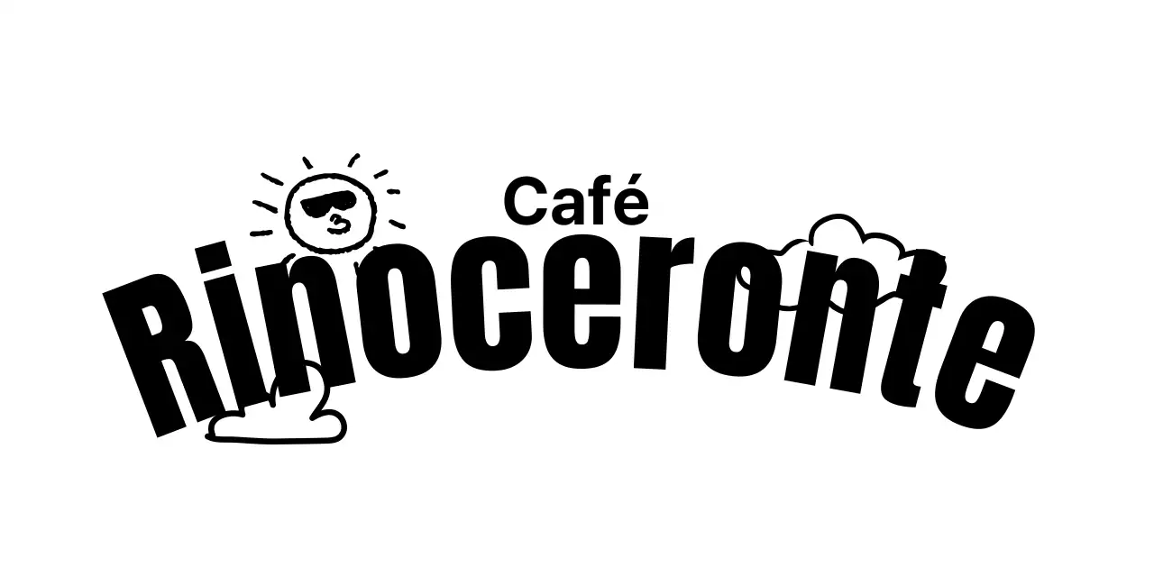Um café com um conceito de ilustração de linha giro