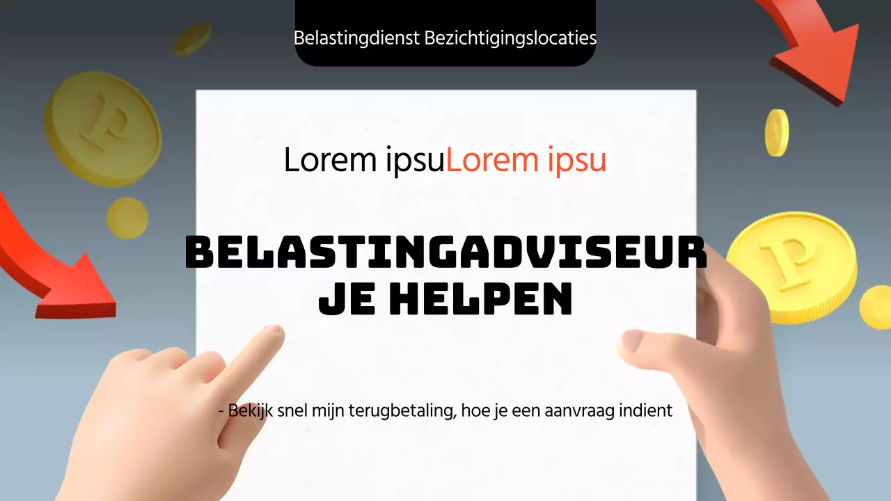 Informatie over lokale belastingteruggave in rood en zwart