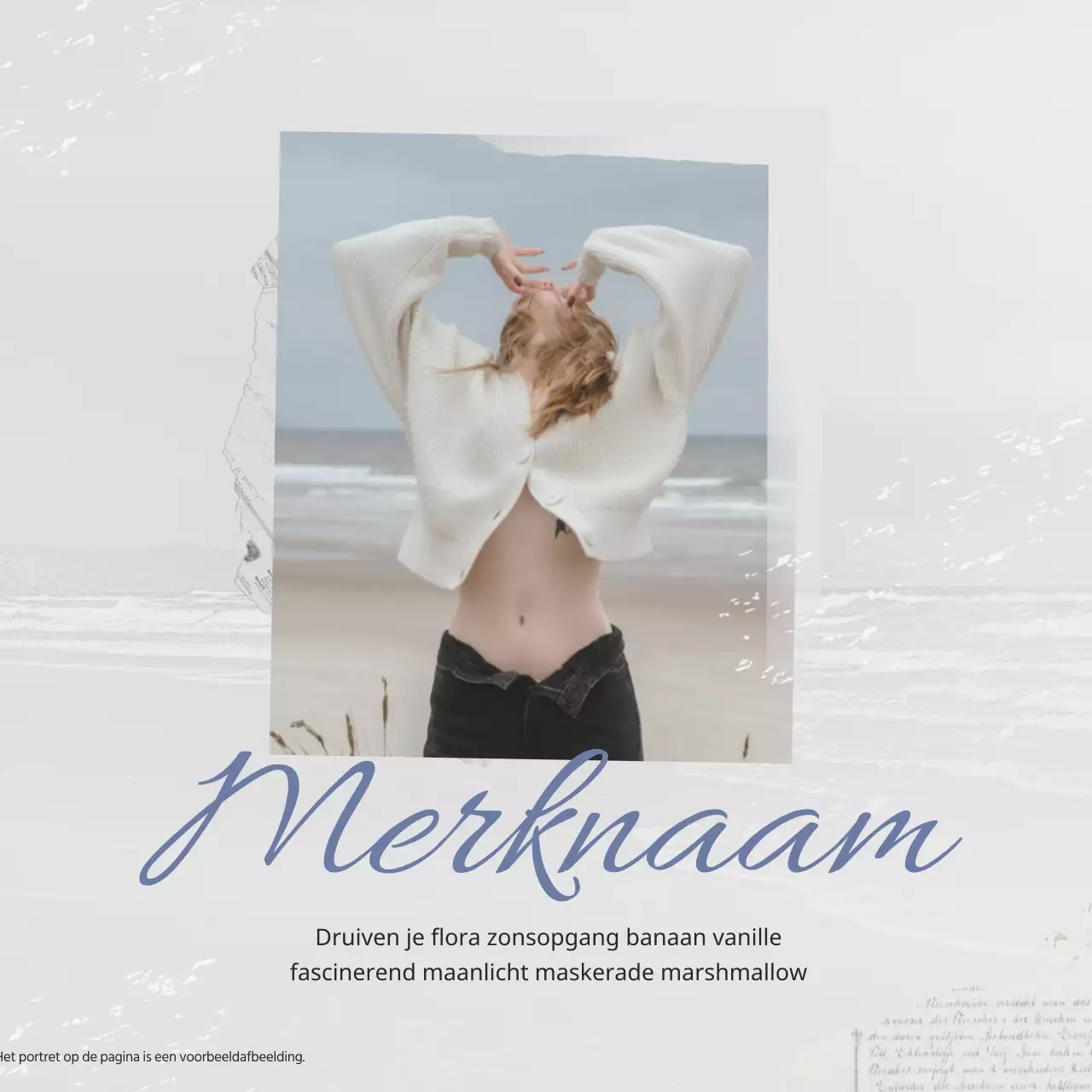 Een zwart-wit kledingmerk met vintage mode promoten