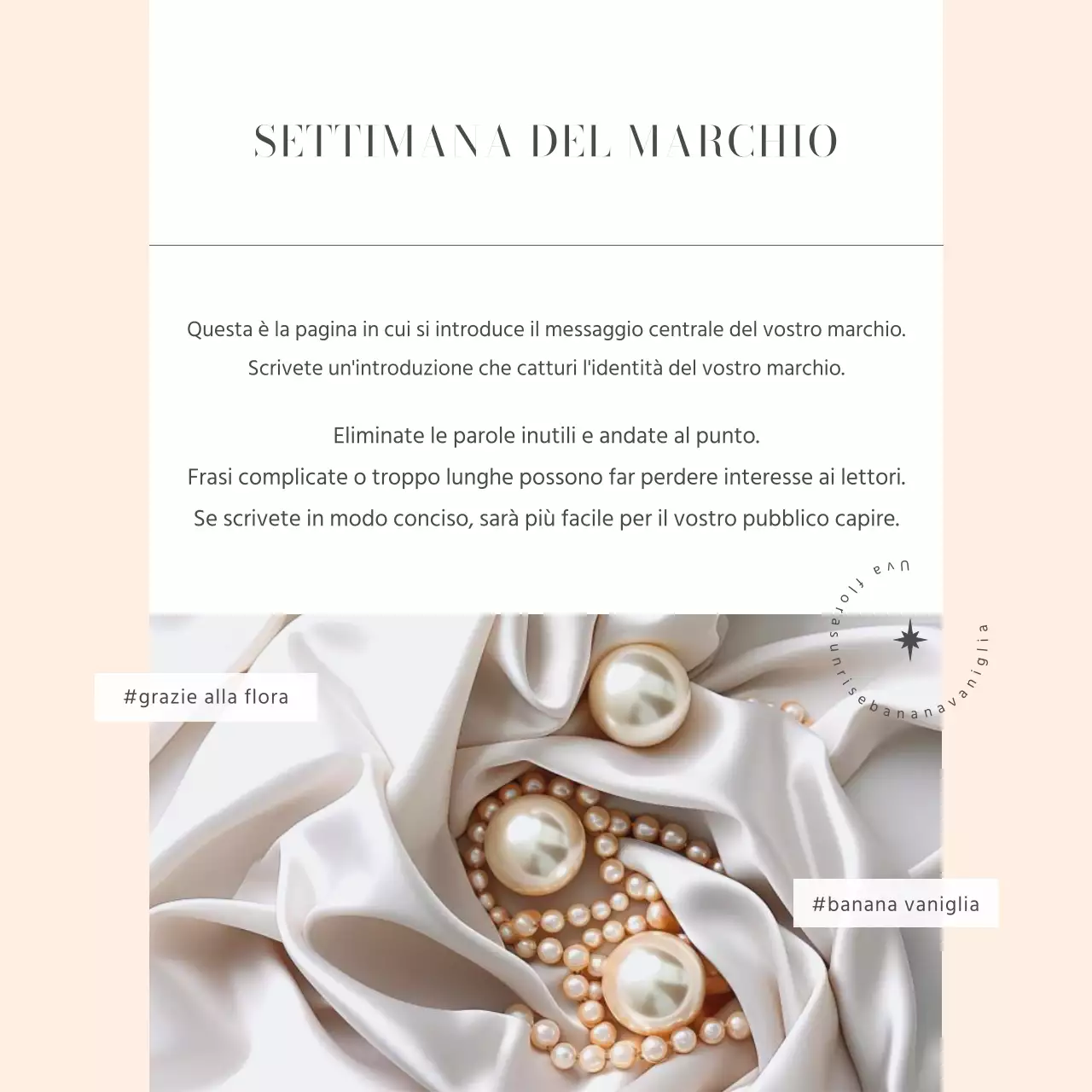 Promozione del marchio di gioielli minimalisti Ivory