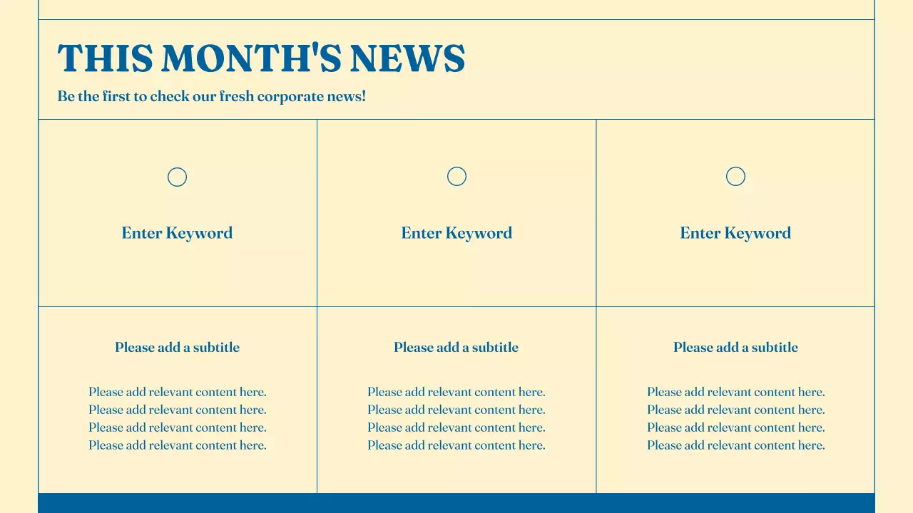 Apresentação do boletim informativo de atualização do serviço moderno bege