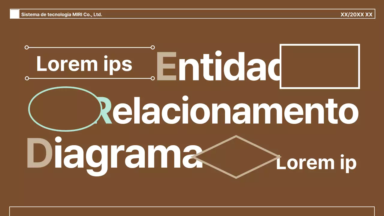 Um guia para diagramas simples sobre um fundo castanho