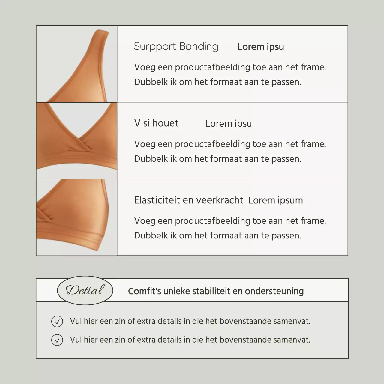 Eenvoudige ondergoedadvertentie in wit en chartreuse