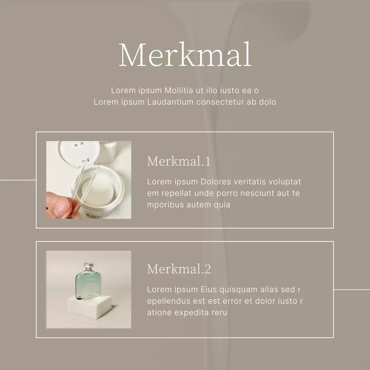 Förderung der einfachen kosmetischen Hautpflege in Beige