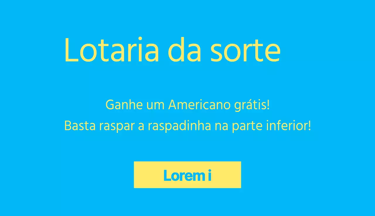 Um evento de sorte com um esquema de cores complementares amarelo-azul