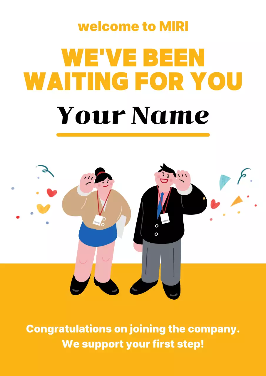 Yellow Simple Welcome Announcement Poster